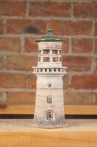 Small handmade ceramic lighthouse 1