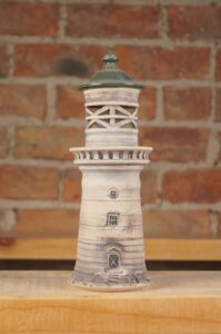 Small handmade ceramic lighthouse 2