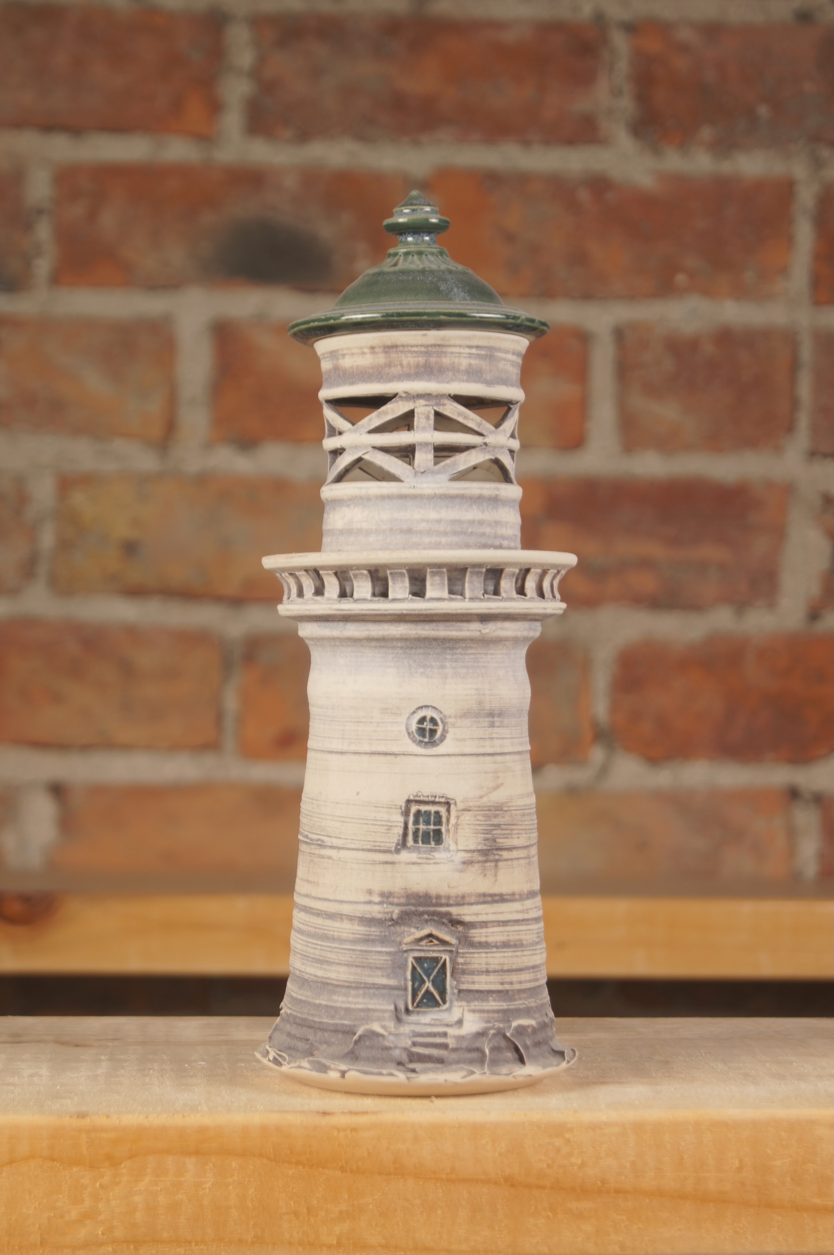 Small handmade ceramic lighthouse 2
