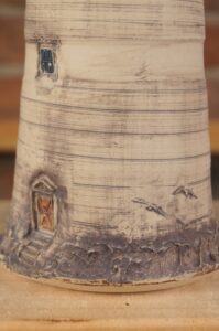 Large handmade ceramic lighthouse 2 detail