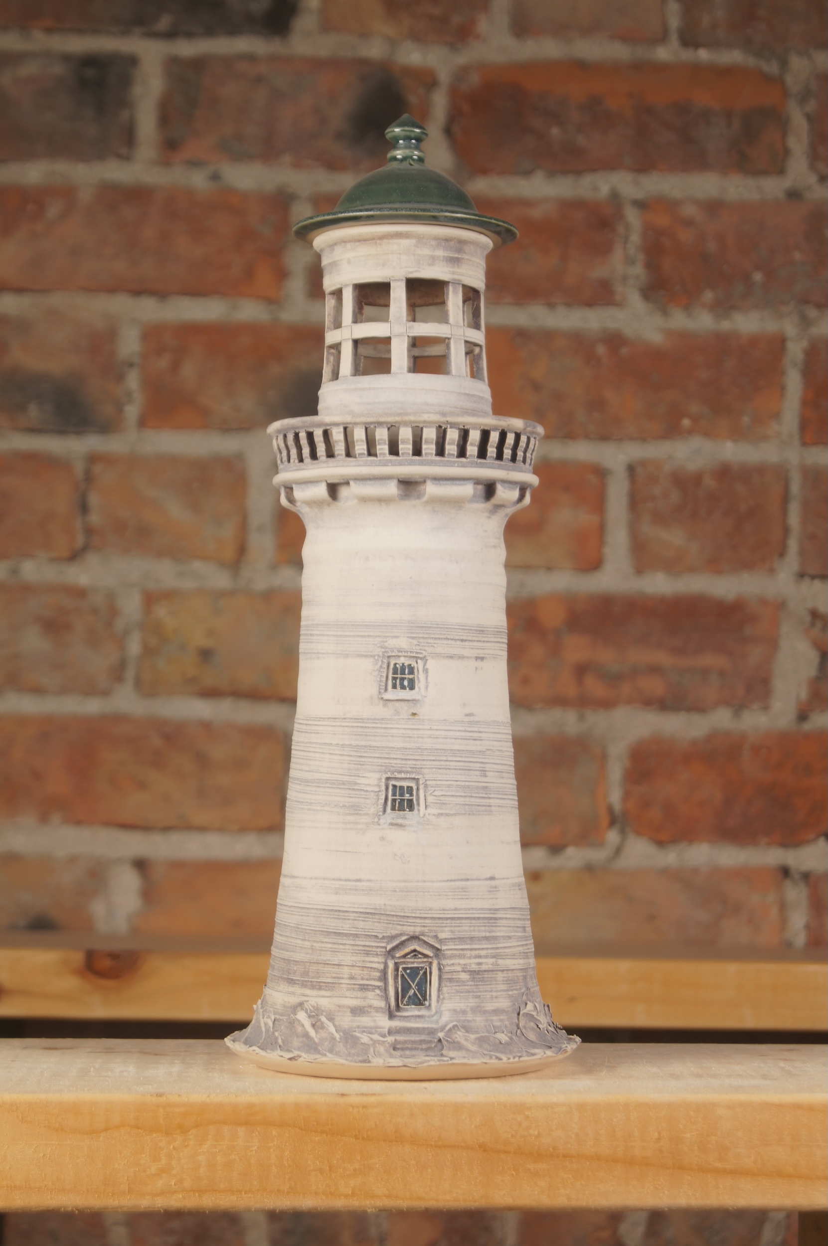 Large handmade ceramic lighthouse 3